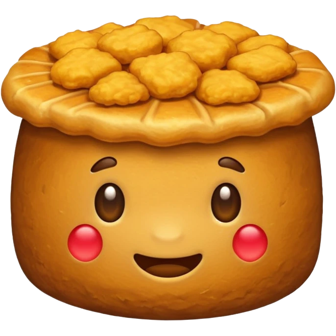 make a nugget emoji. it is important that the image has no face, no eyes, no nose, and no mouth, and no pink cheeks emoji