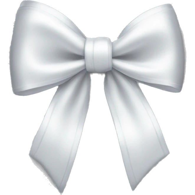 white satin bow emoji