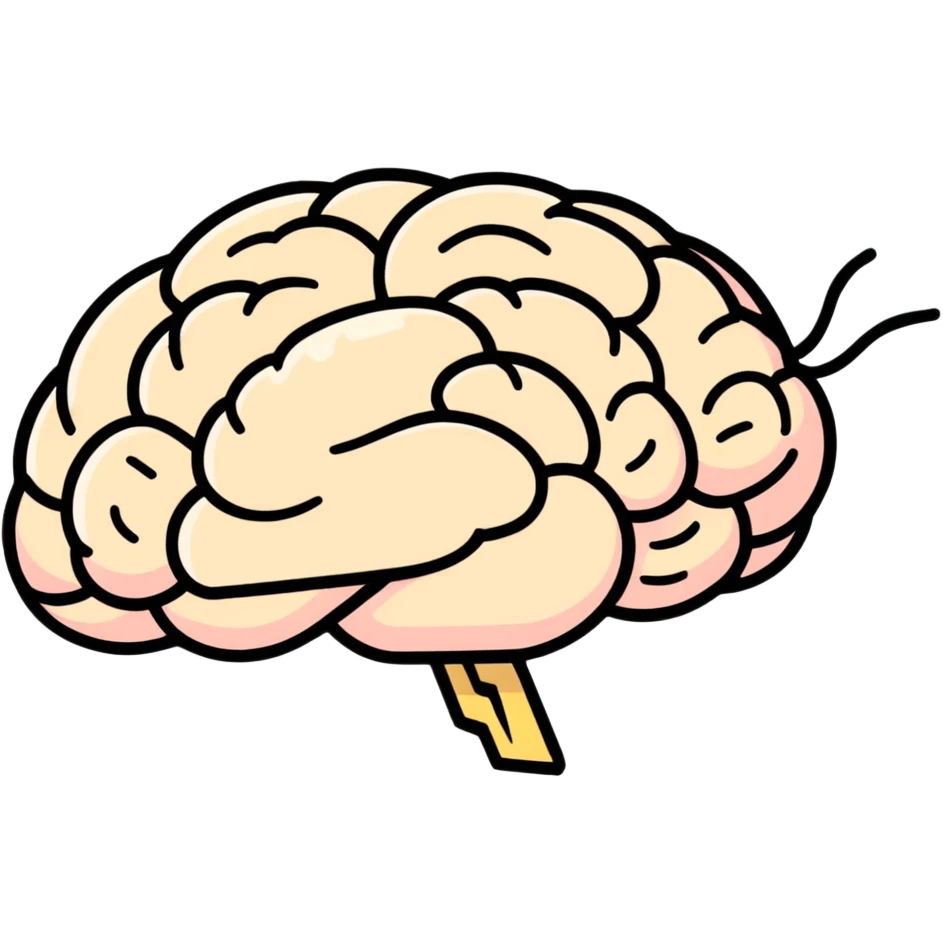 Flying brain emoji