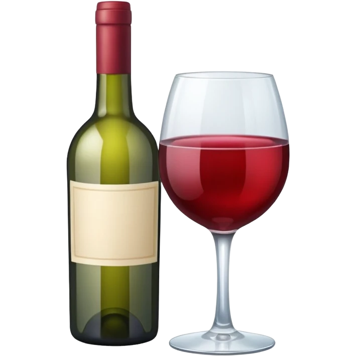 bottle of wine and glass white emoji