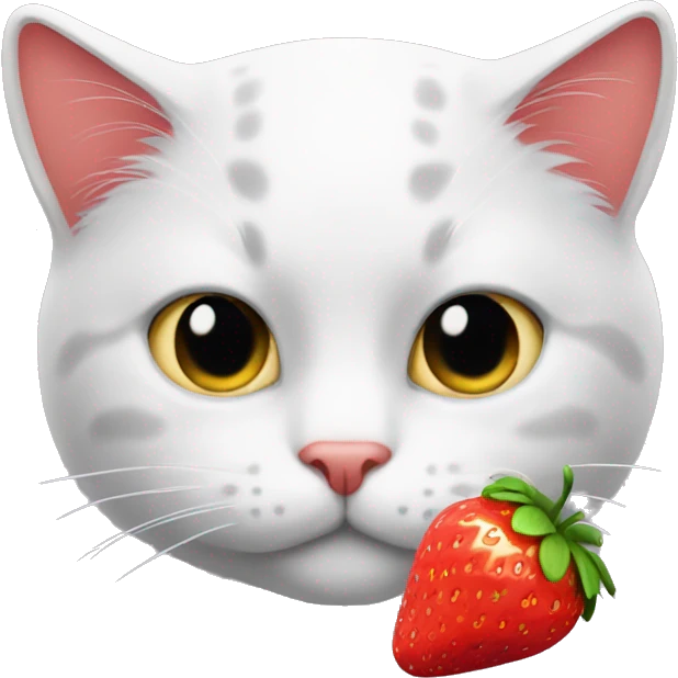 The cat with strawberry emoji