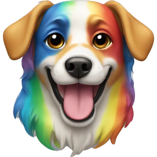 Rainbow dog emoji