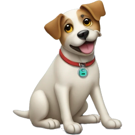 Dog with a computer  emoji