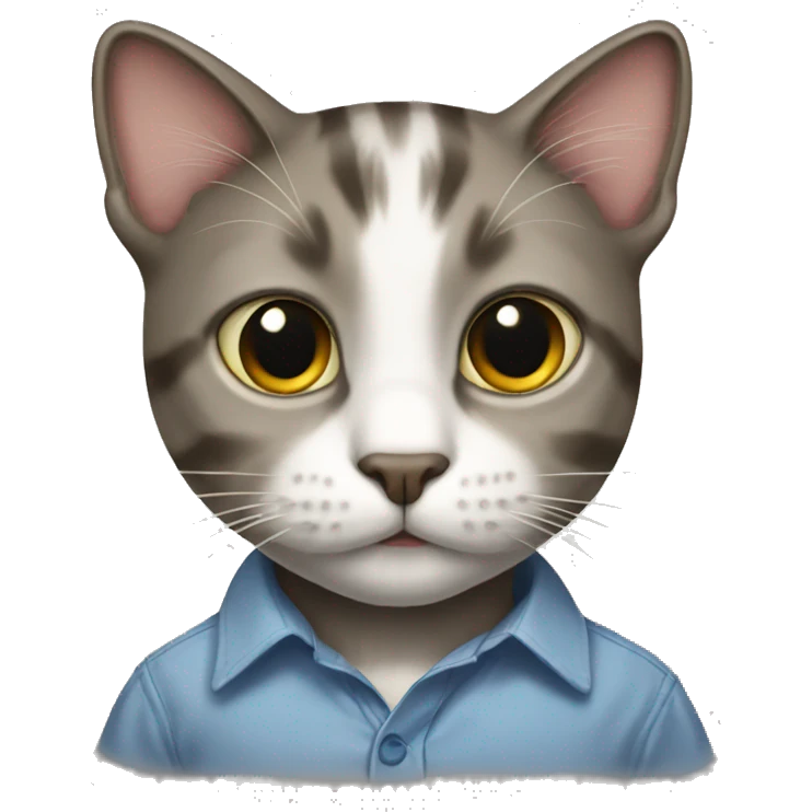Cat wearing a shirt emoji