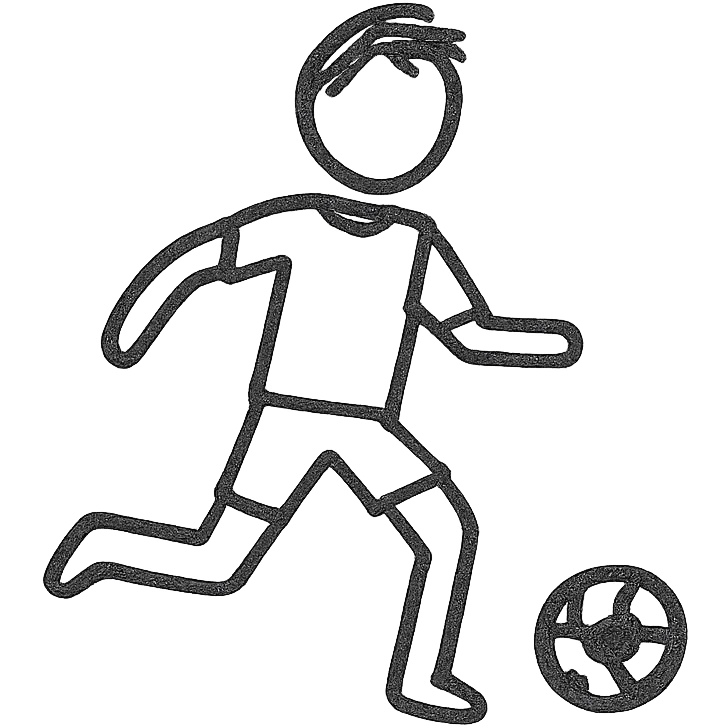 A soccer player emoji