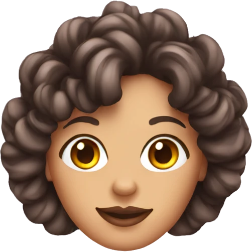 brunette graphic designer with curlers emoji