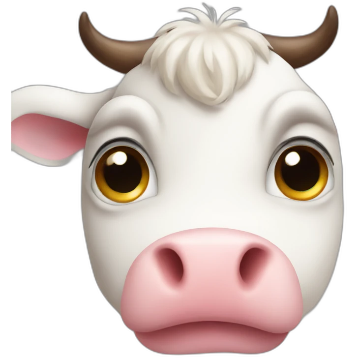Cow with pretty eyes emoji
