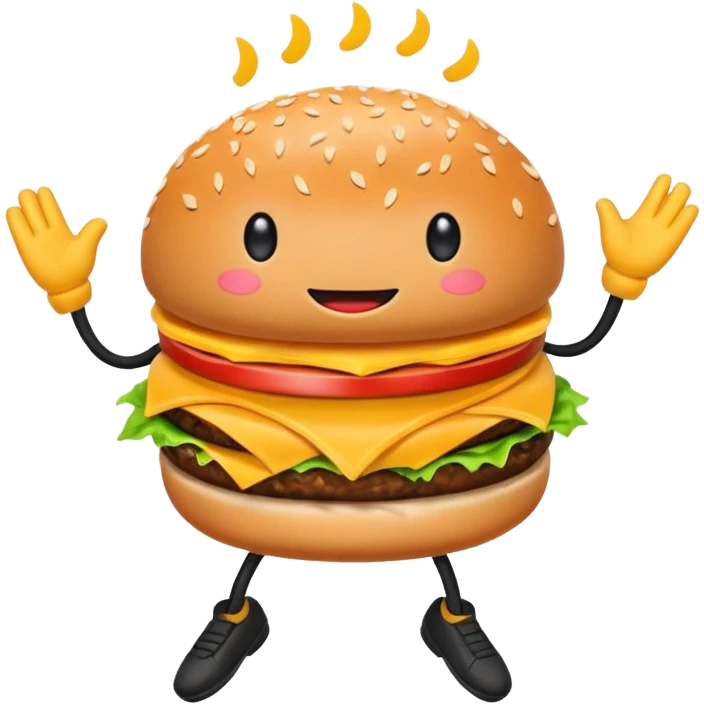 dancing burger emoji