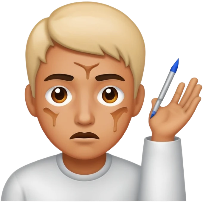 sweating straining tense artist  emoji