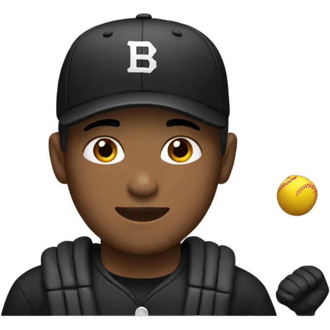 male with black baseball cap emoji