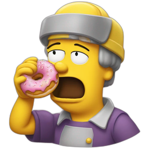 Homer simpsone qui mange un donut emoji
