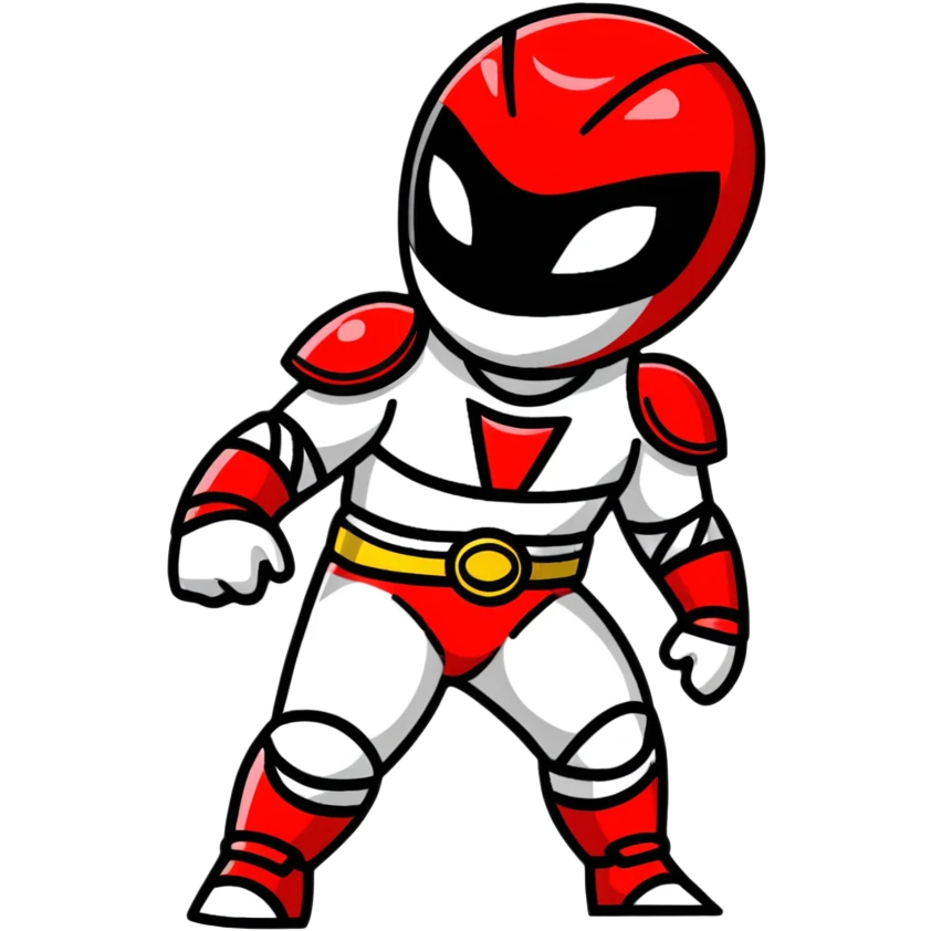 confused power ranger cartoon style emoji