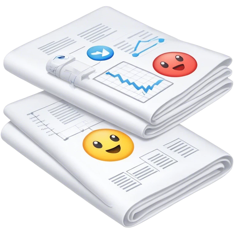 several white sheets with text and diagrams emoji