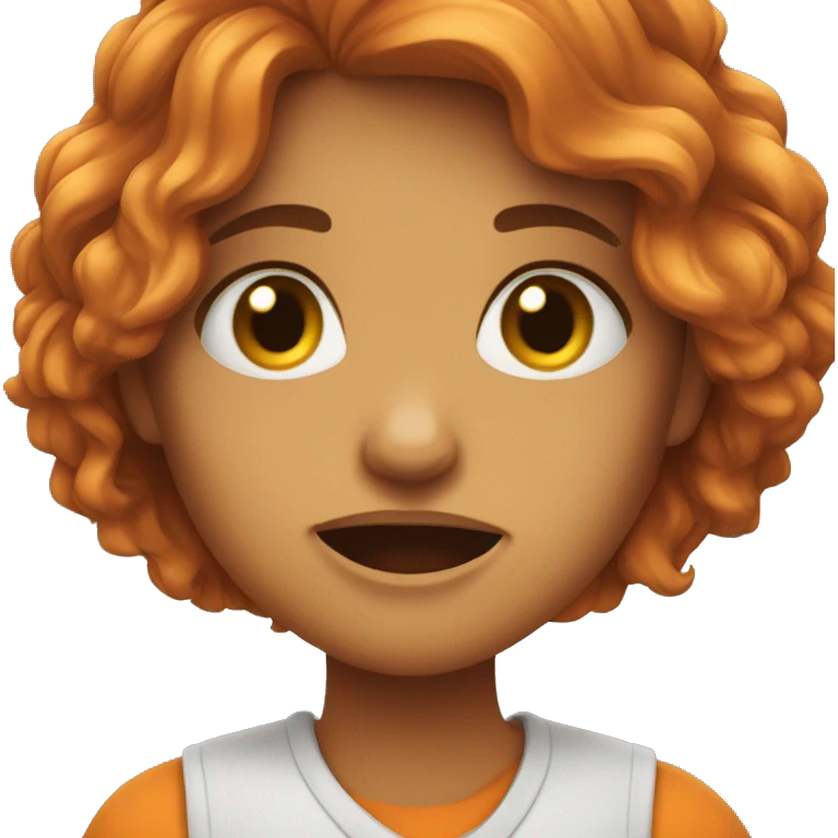 orange bonus haired woman crying emoji
