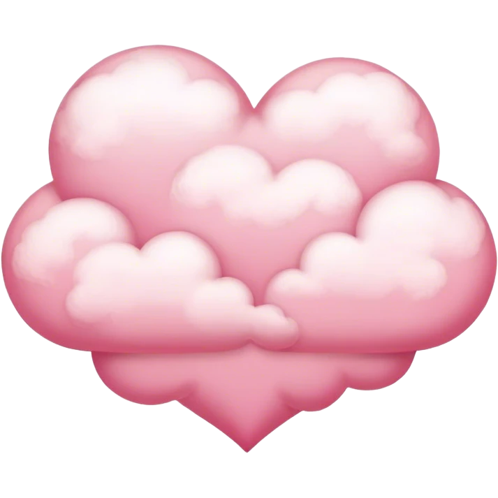 pink heart + cloud emoji