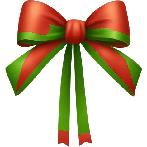 Christmas bow emoji