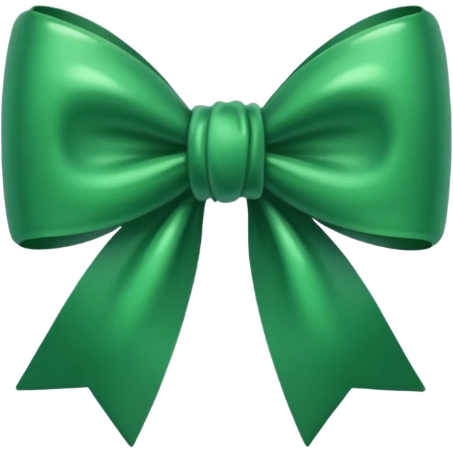 Emerald bow emoji for caption emoji