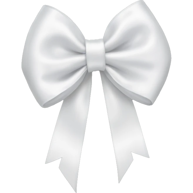 white satin bow emoji