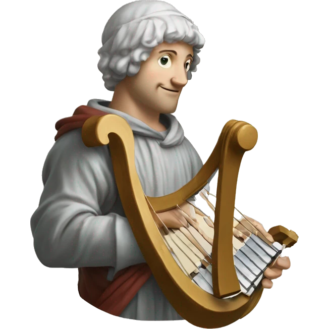 Petrarch holds a lyre in his hand emoji