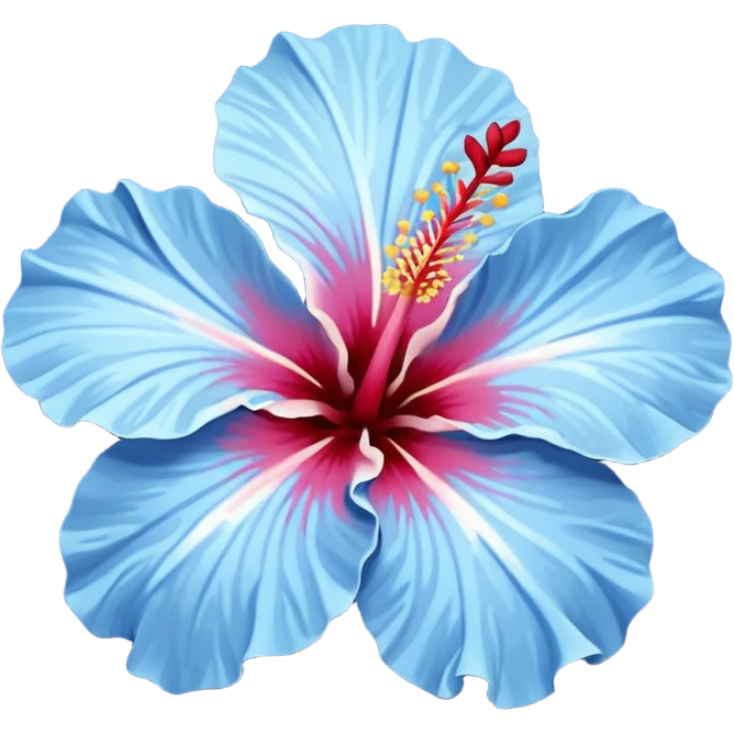 hibiscus flower blue emoji