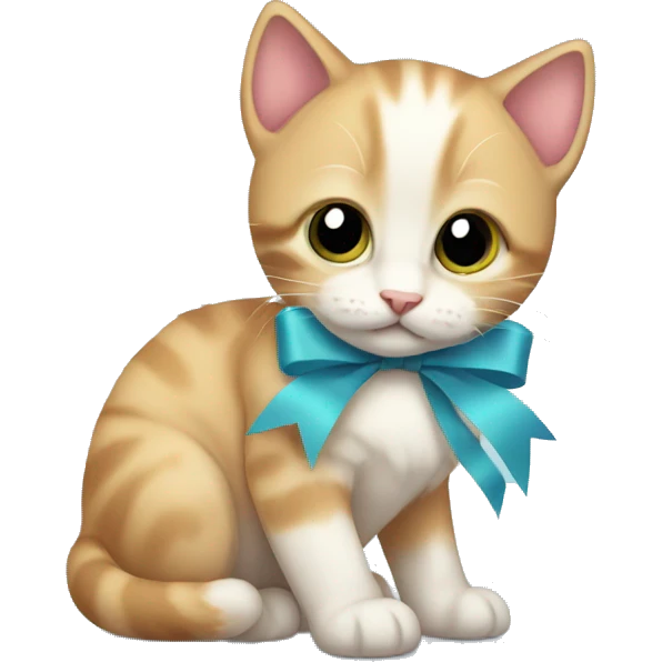 Kitten with ribbon  emoji