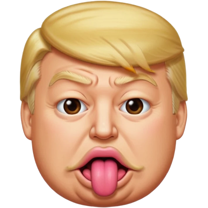 Trump with his super duper fat tongue out emoji
