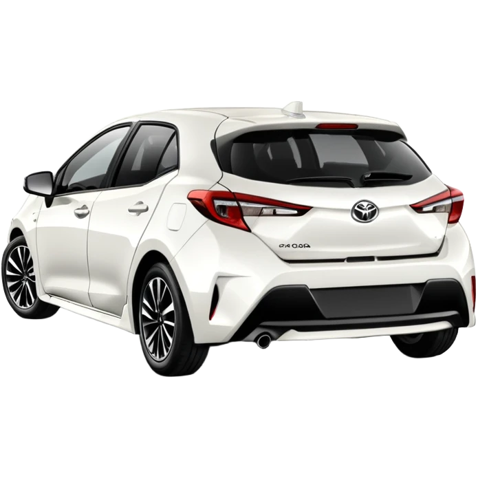 white Toyota Corolla 2016 hatchback emoji