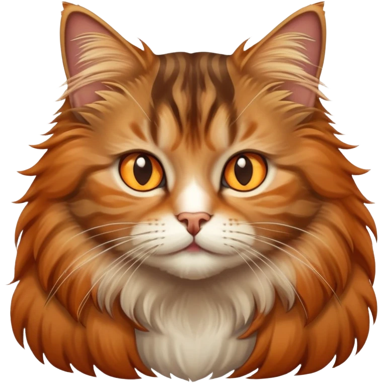 Long-haired tabby cat emoji