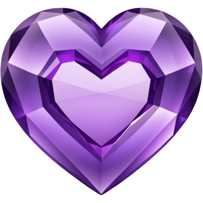 Purple amethyst heart  emoji