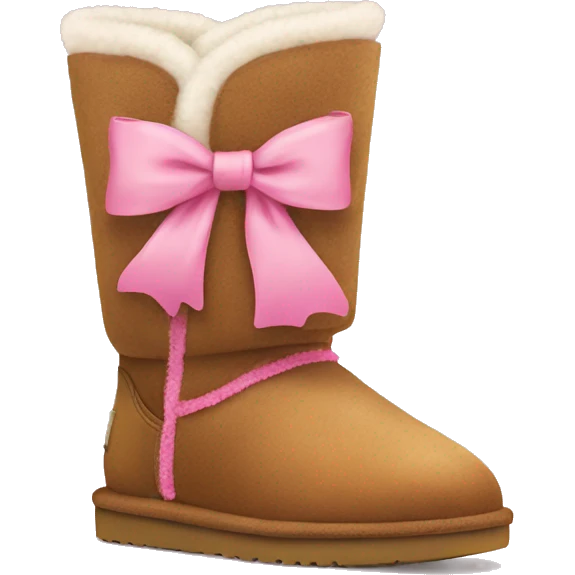 ugg boot with pink bow emoji