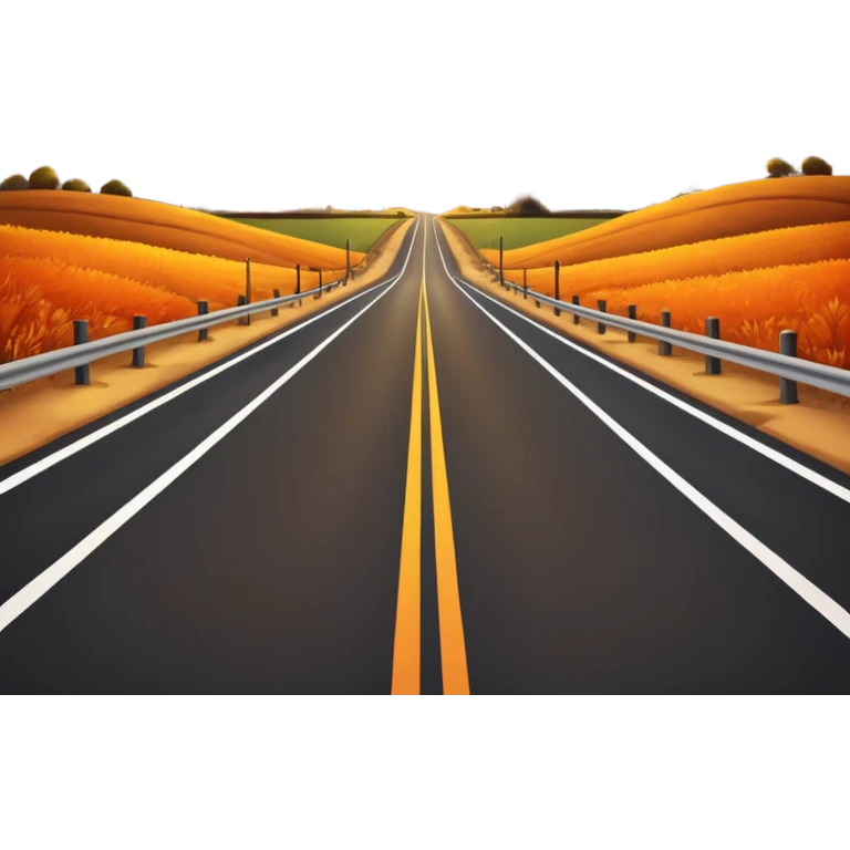 country road with sunset emoji