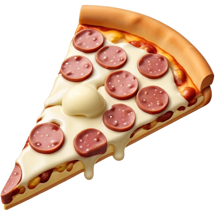 Melted spam meat ice cream pizza slice emoji