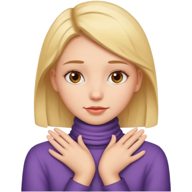 girl with hands around her neck  emoji