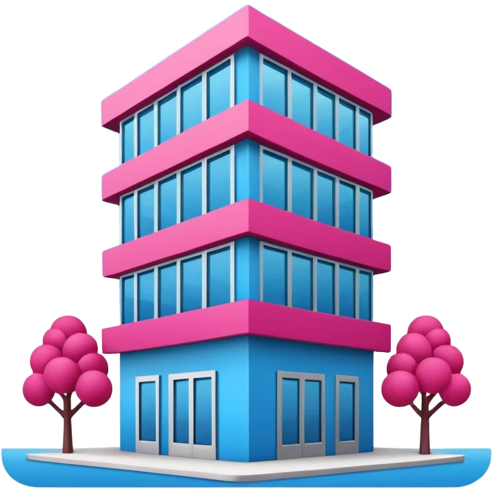 The building houses the Ozon order pickup point in its signature blue (digital blue) and raspberry colors. emoji