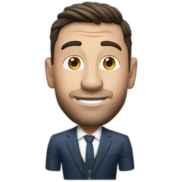 Cristiano arrodillandose ante Messi  emoji