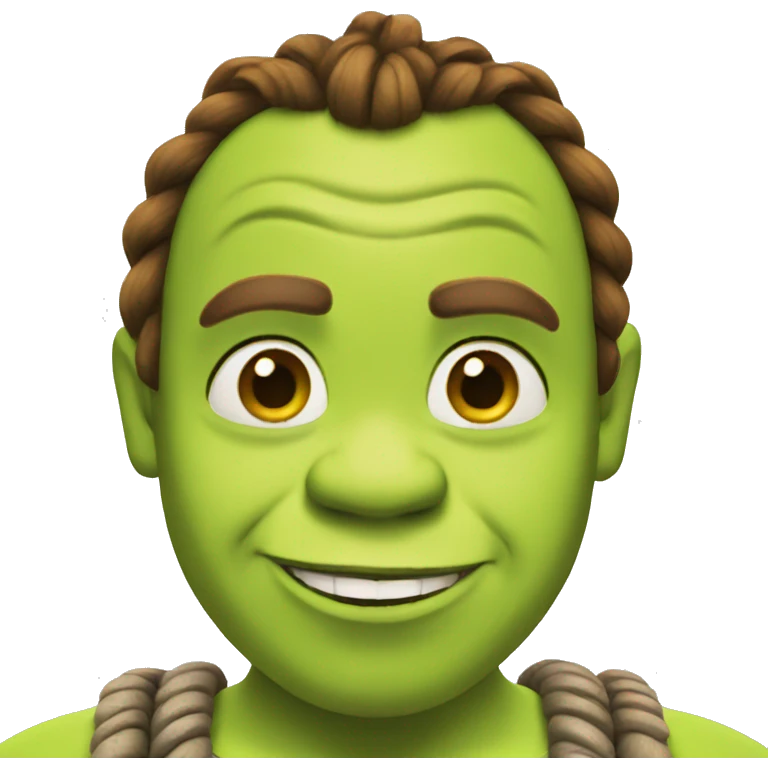 Shrek with braids emoji