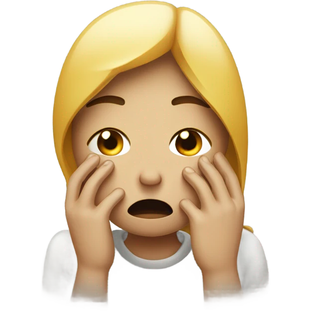 Super sad person crying a lot emoji