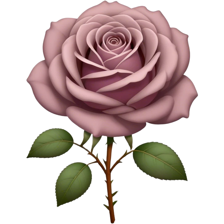 Dusty mauve brown rose emoji
