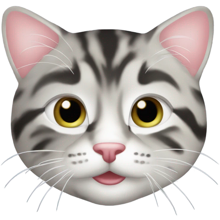 Белая кошка занимается спортом на коврике для фитнеса emoji