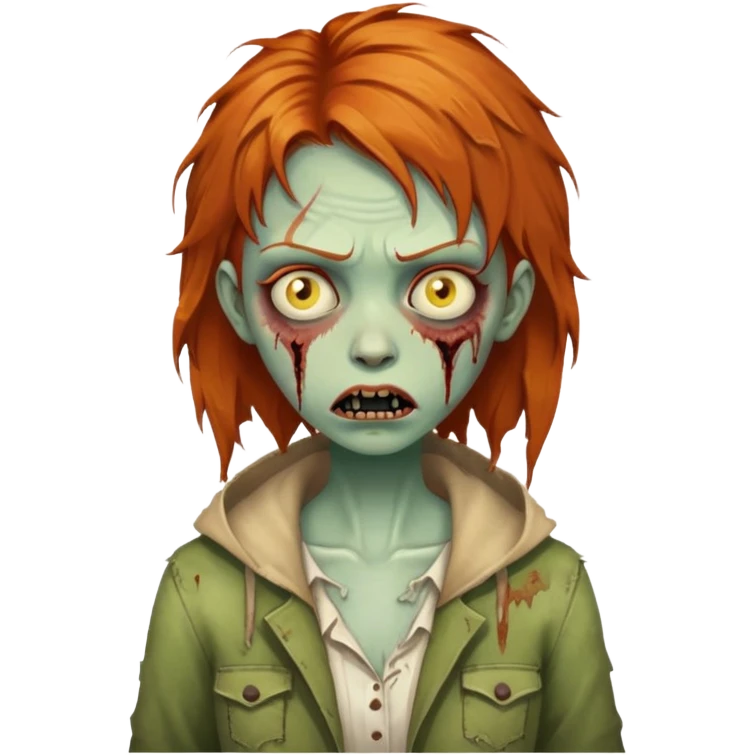 ginger zombie woman emoji