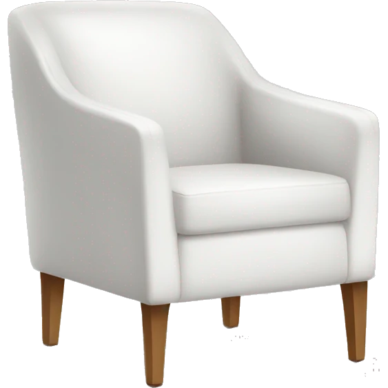 White modern chair emoji