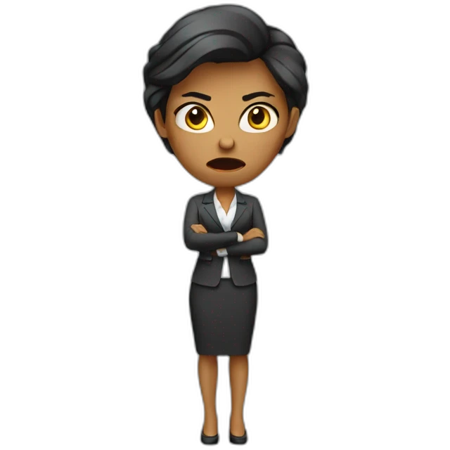 angry business woman emoji