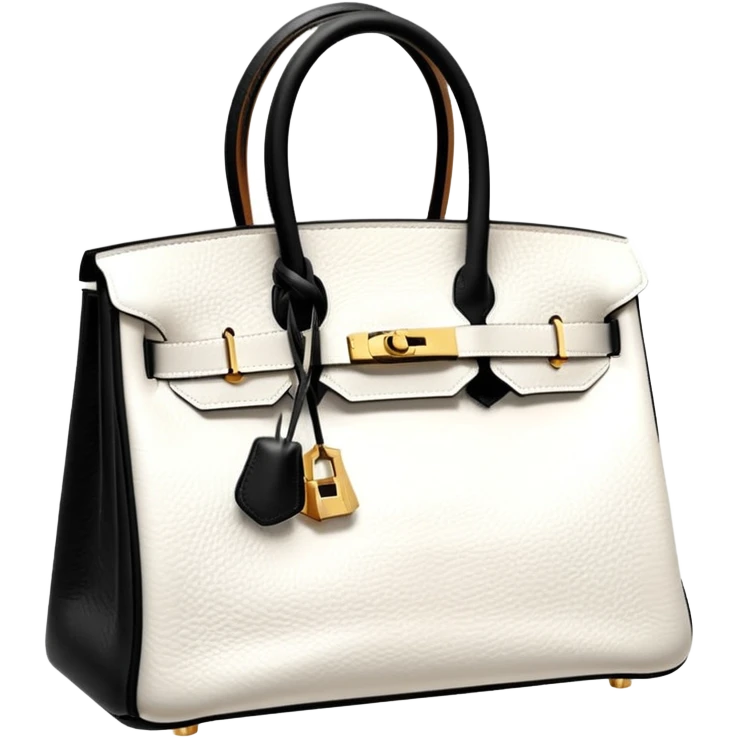 hermes birkin pure white color bag emoji