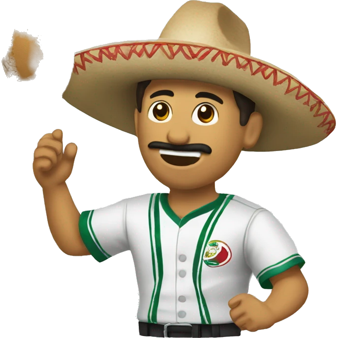 Mexicano dándole una patada a una pelota emoji