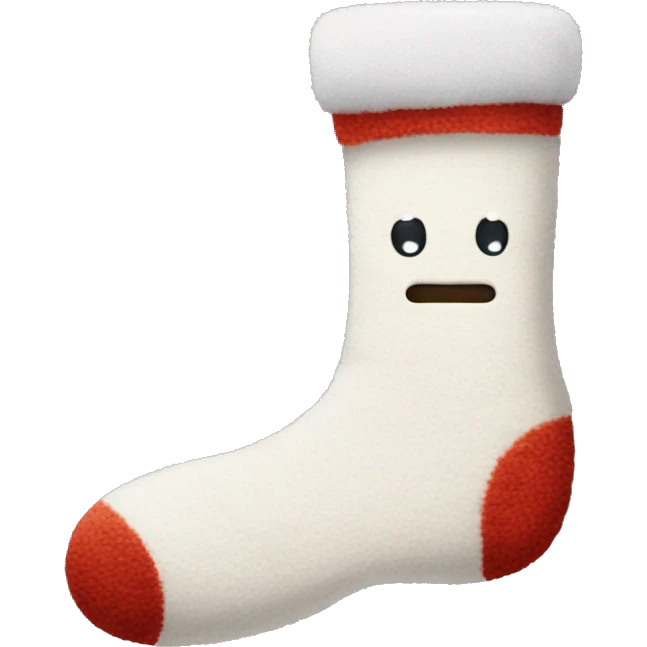 Christmas fuzzy sock emoji