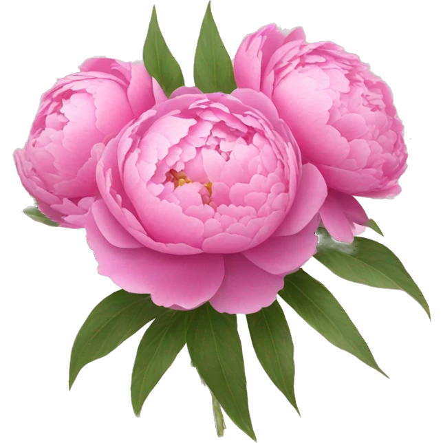 Bouquet of pink peonies emoji