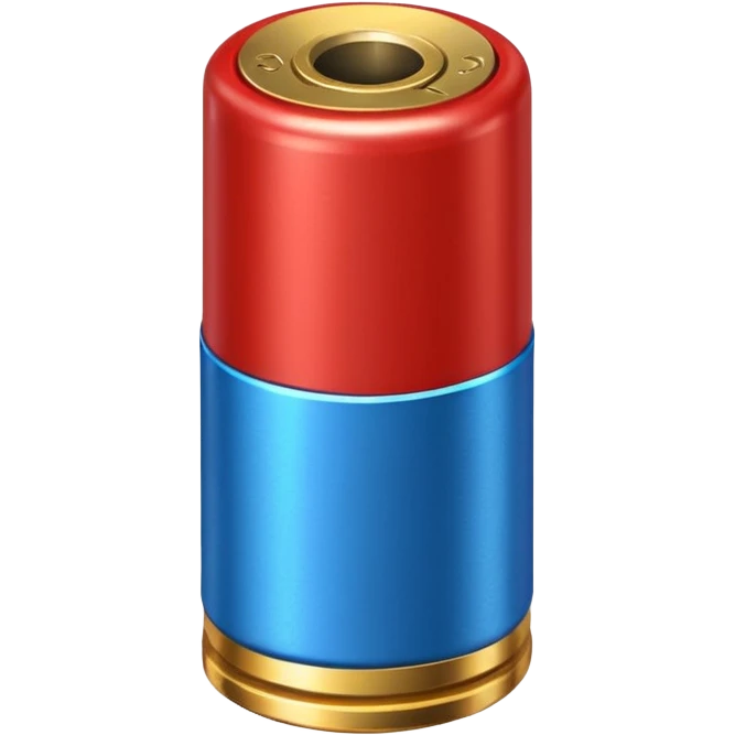 a single blue shotgun shell with a golden base emoji