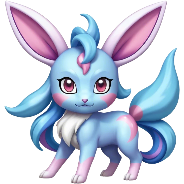 Colorful Sylveon-Suicune-hybrid emoji