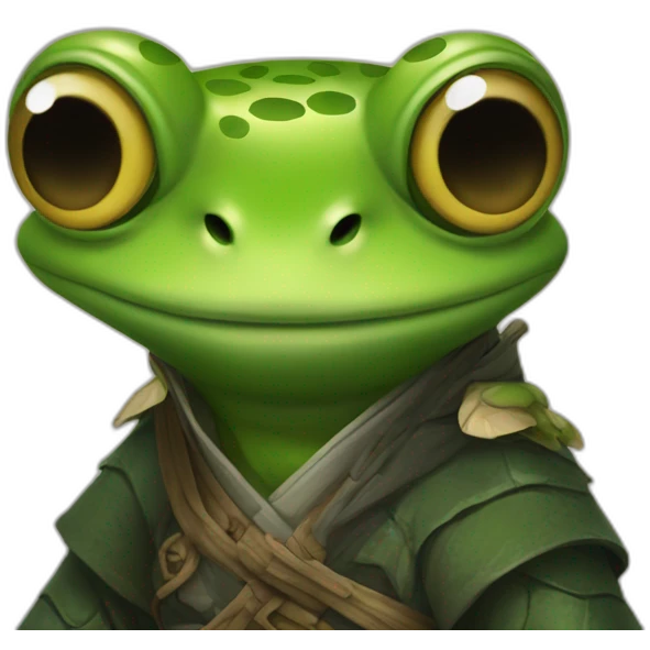 Frog Samourai emoji