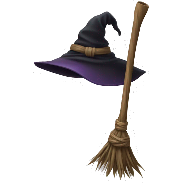 Witch broom emoji